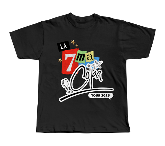 SEIS DE COPAS: PLAYERA NEGRA LA SEPTIMA COPA TOUR 2025